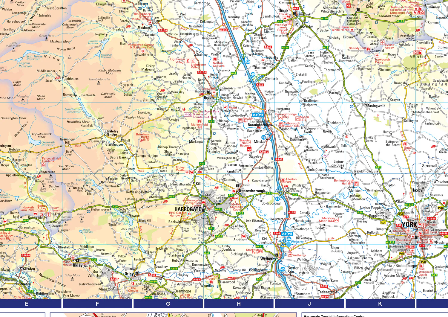 Yorkshire A-Z Visitors Map - Image 3