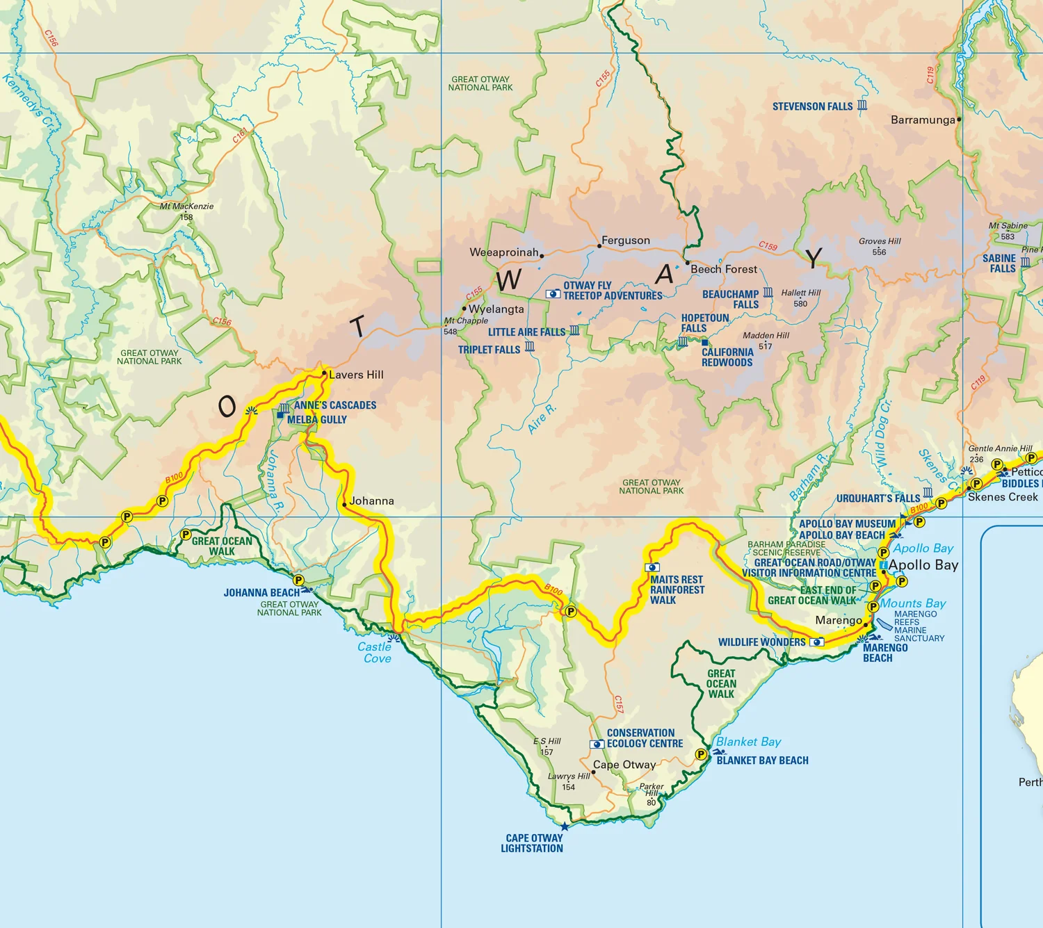 Collins The Great Ocean Road Touring Map: Plan your adventure along Australia’s south-eastern coast - Image 3
