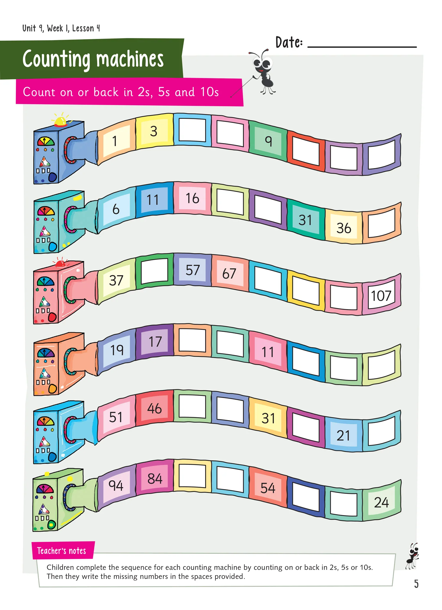 Busy Ant Maths 2nd Edition - Activity Book 1C - Image 2