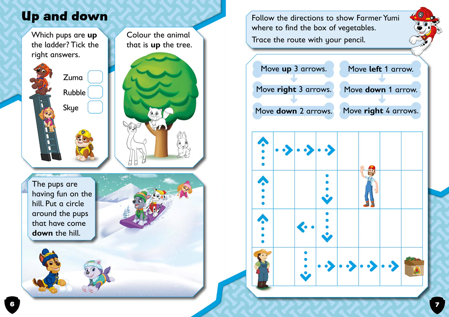 Paw Patrol - PAW Patrol Left, Right, Up, Down Activity Book: Get set for school! - Image 3