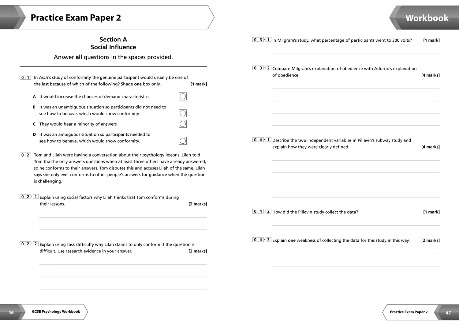 Collins GCSE Grade 9-1 Revision - AQA GCSE 9-1 Psychology Workbook: Ideal for the 2026 and 2027 exams (First edition) - Image 4