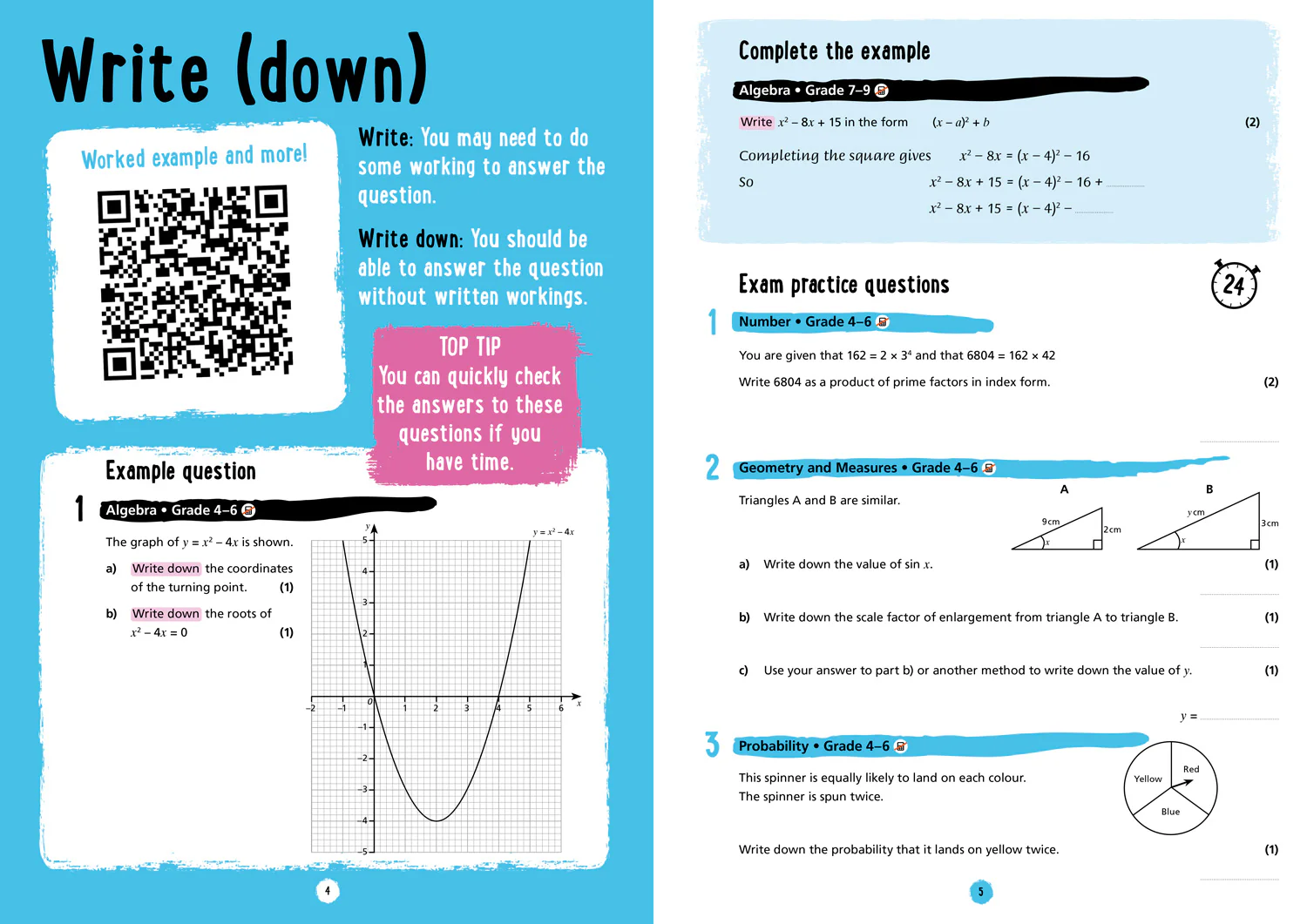 Collins GCSE Grade 9-1 Revision - Edexcel GCSE 9-1 Maths Higher Exam Skills and Practice: Ideal for the 2026 and 2027 exams includes video support - Image 3