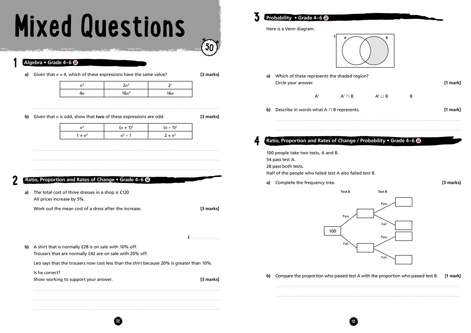 Collins GCSE Grade 9-1 Revision - AQA GCSE 9-1 Maths Higher Exam Skills and Practice: Ideal for the 2026 and 2027 exams includes video support - Image 5
