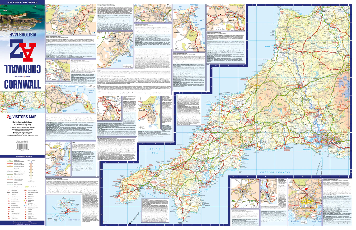 Cornwall A-Z Visitors Map