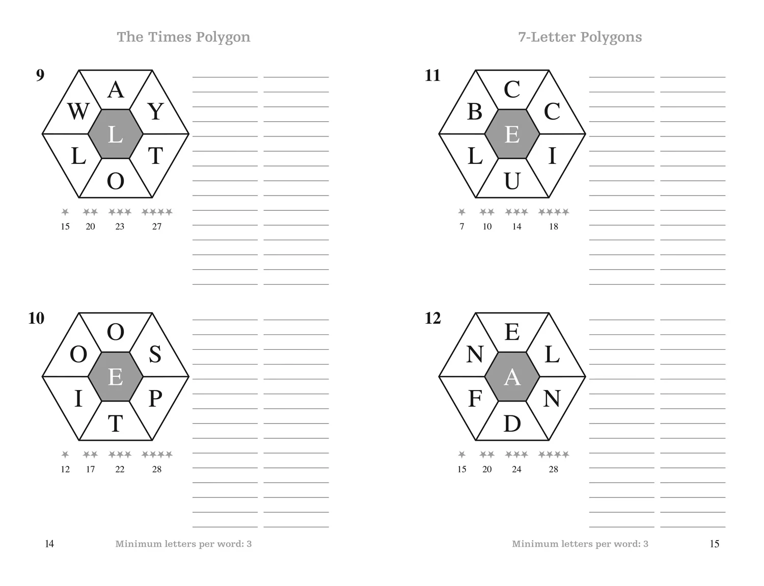 The Times Puzzle Books - The Times Polygon Book 1: 300 word wheel puzzles - Image 3