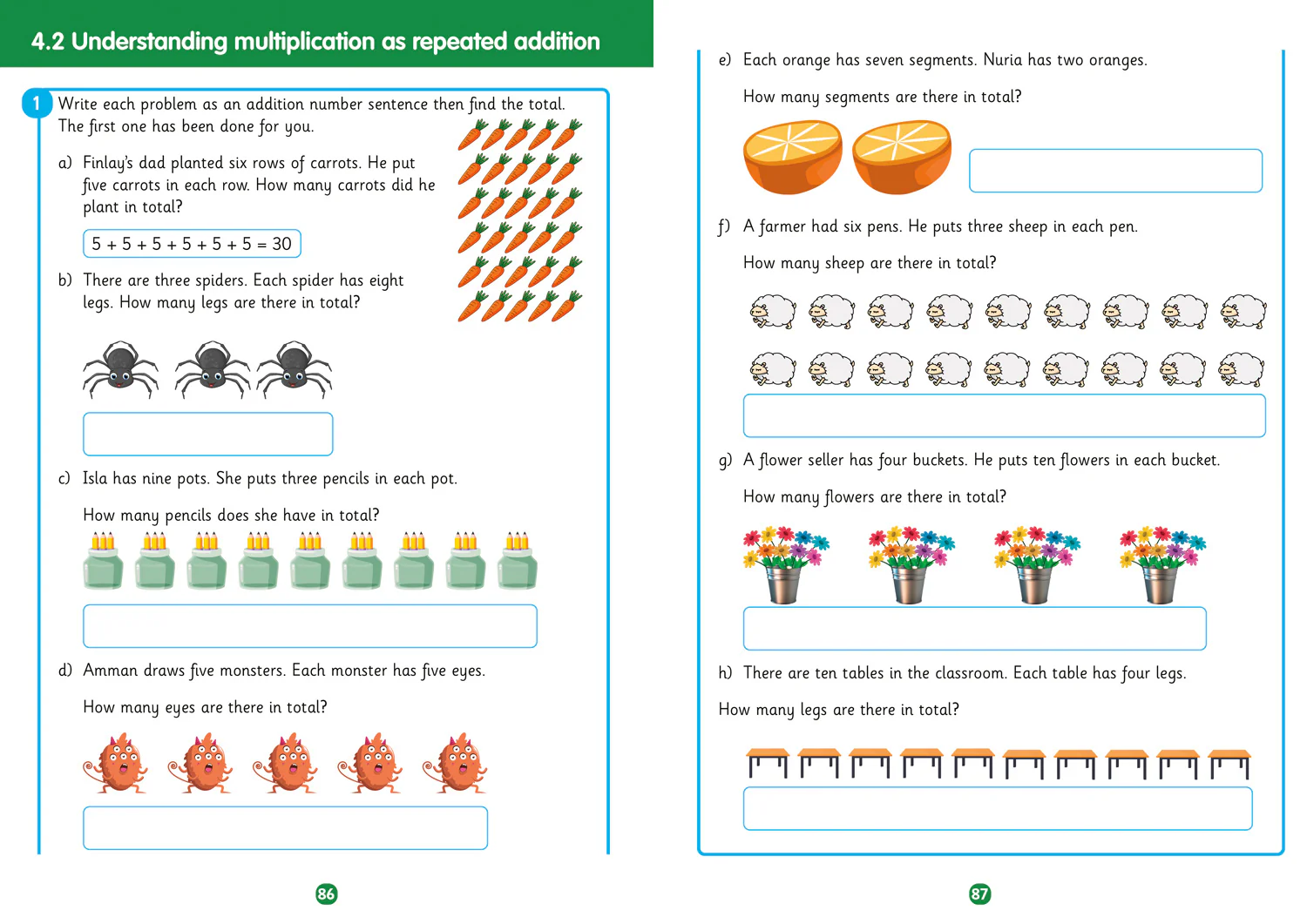Primary Maths for Scotland - 1B Practice Workbook 1 - Image 4