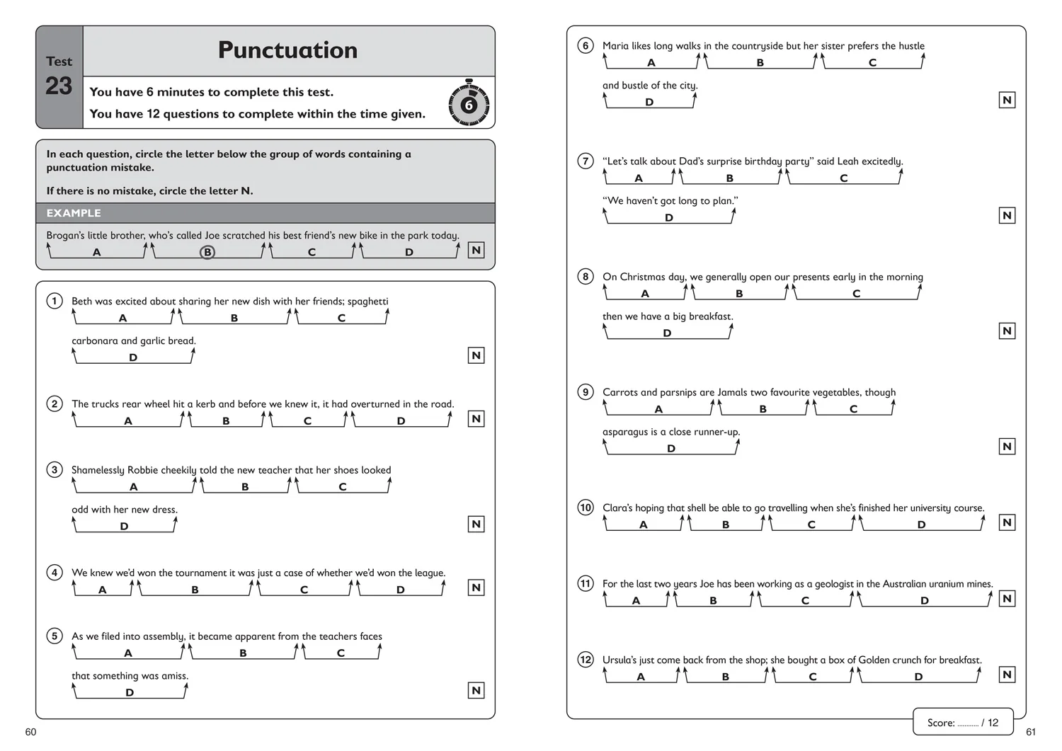Collins 11+ Practice - 11+ English Quick Practice Tests Age 10-11 (Year 6) Set B: For the 2026 GL Assessment Tests - Image 4