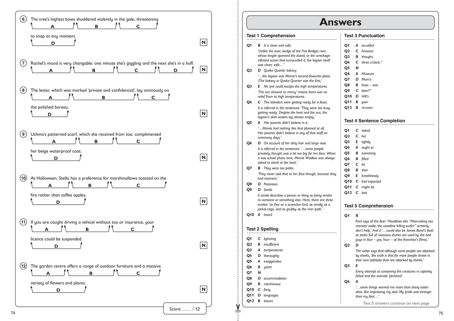 Collins 11+ Practice - 11+ English Quick Practice Tests Age 10-11 (Year 6) Set B: For the 2026 GL Assessment Tests - Image 5