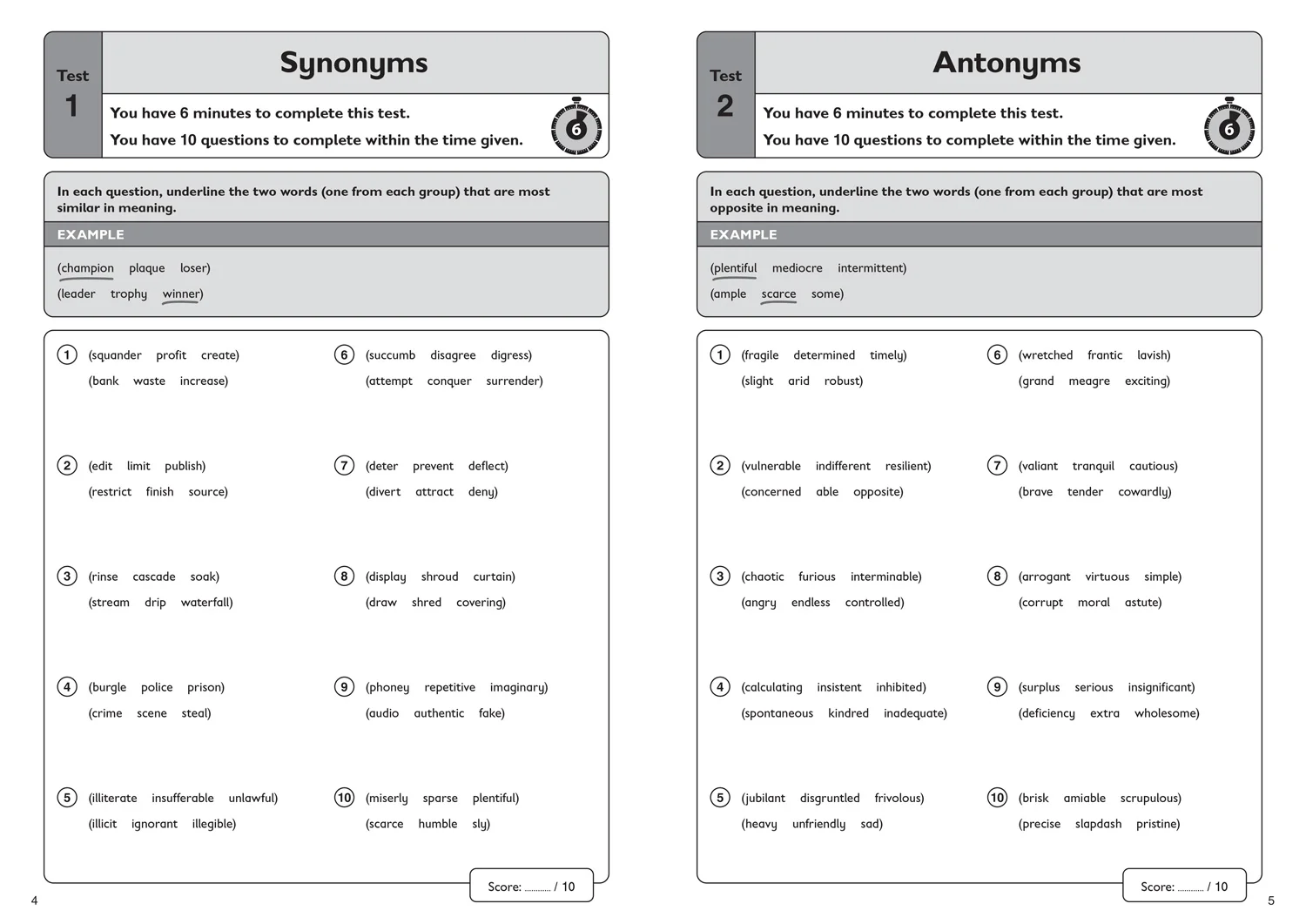 Collins 11+ Practice - 11+ Verbal Reasoning Quick Practice Tests Age 10-11 (Year 6) Set B: For the 2026 GL Assessment Tests - Image 3