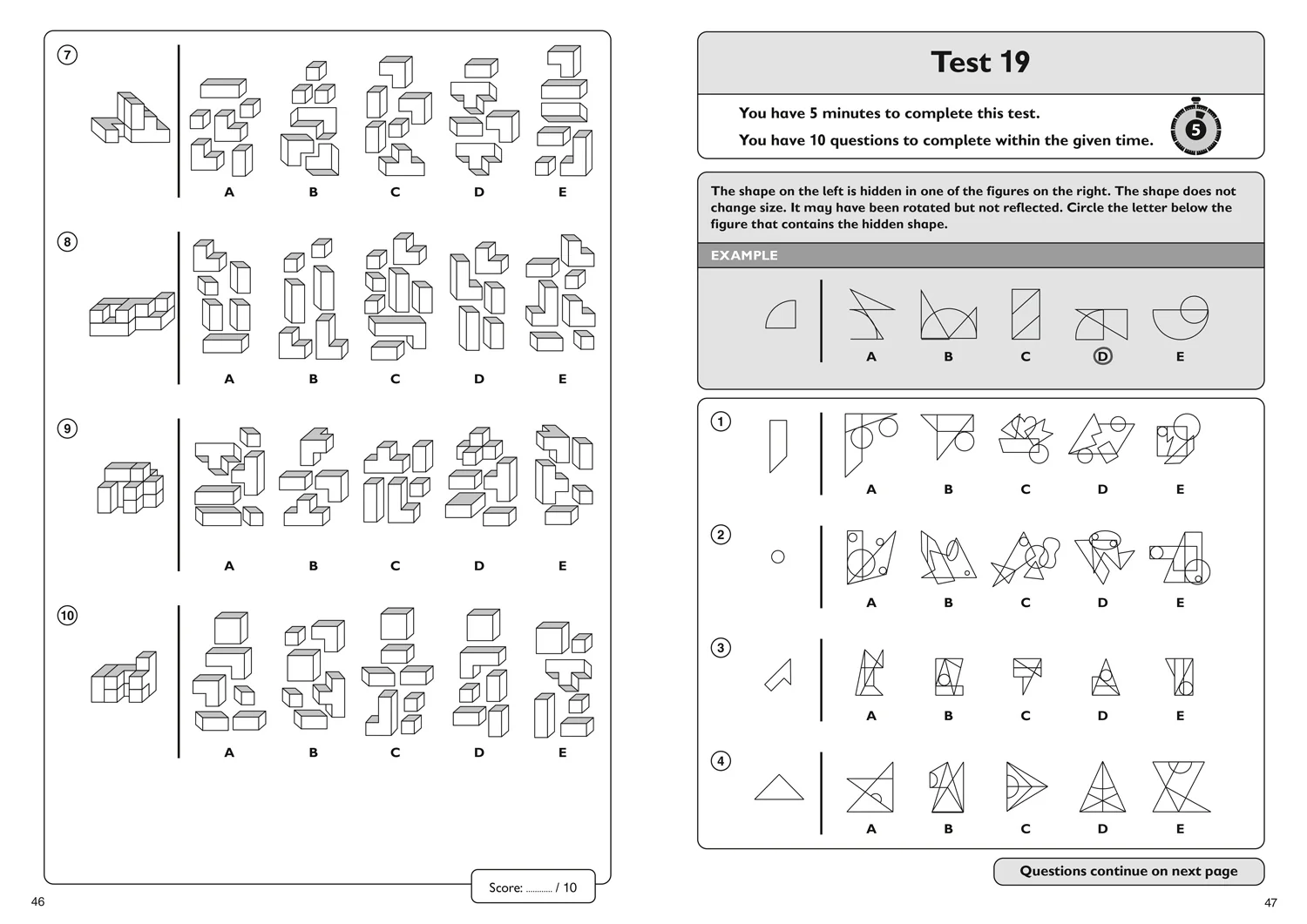 Collins 11+ Practice - 11+ Non-Verbal Reasoning Quick Practice Tests Age 10-11 (Year 6) Set B: For the 2026 GL Assessment Tests - Image 4