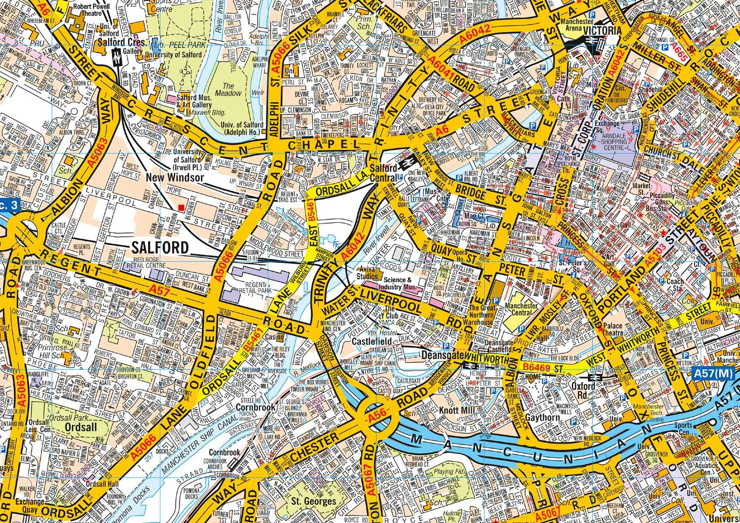 Manchester A-Z Pocket Street Map: Accurate street map for easy navigation - Image 3
