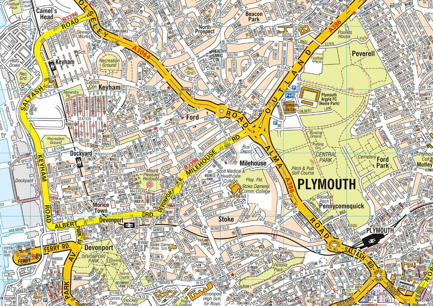 Plymouth A-Z Pocket Street Map: Accurate street map for easy navigation (Second edition) - Image 3