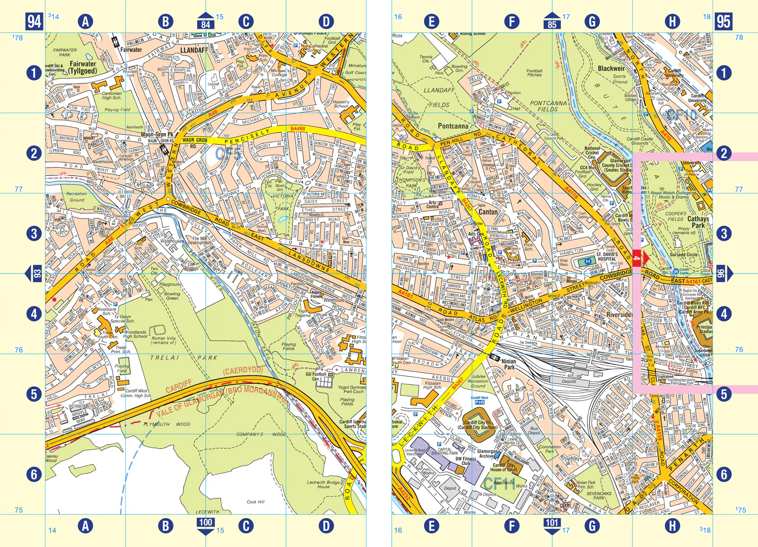 Cardiff A-Z Street Atlas: Navigate your way around Cardiff with ease using trusted mapping (Eighth edition) - Image 4