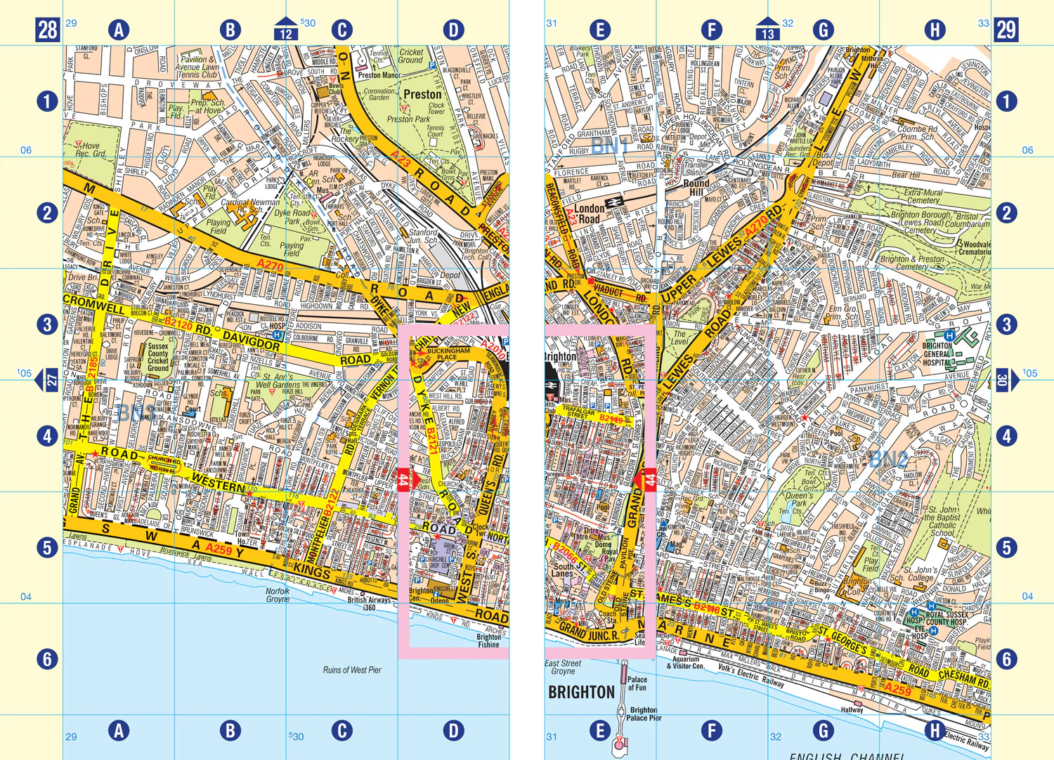 Brighton and Worthing A-Z Street Atlas: Navigate your way around Brighton and Worthing with ease using trusted mapping (New Eighth edition) - Image 3