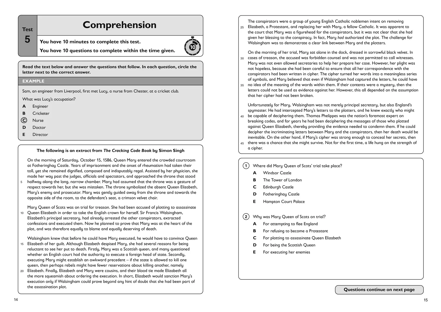 Collins 11+ Practice - 11+ English Quick Practice Tests Age 10-11 (Year 6) Set C: For the 2026 GL Assessment Tests - Image 3