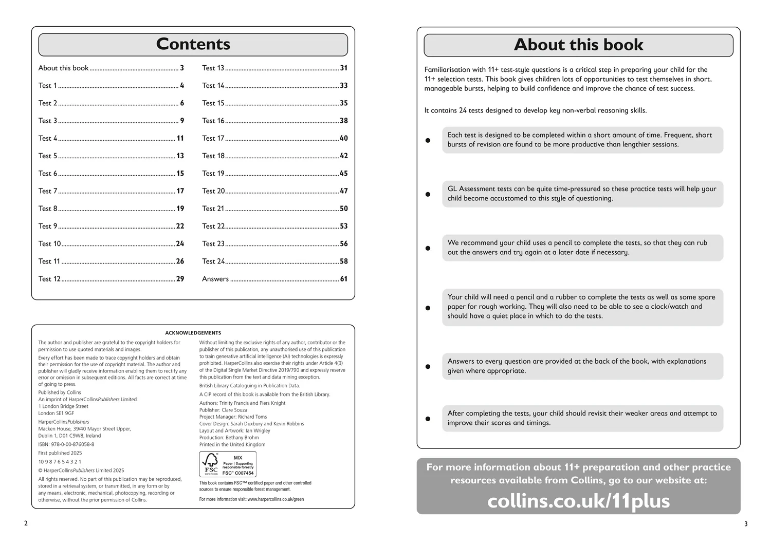 Collins 11+ Practice - 11+ Non-Verbal Reasoning Quick Practice Tests Age 10-11 (Year 6) Set C: For the 2026 GL Assessment Tests - Image 2