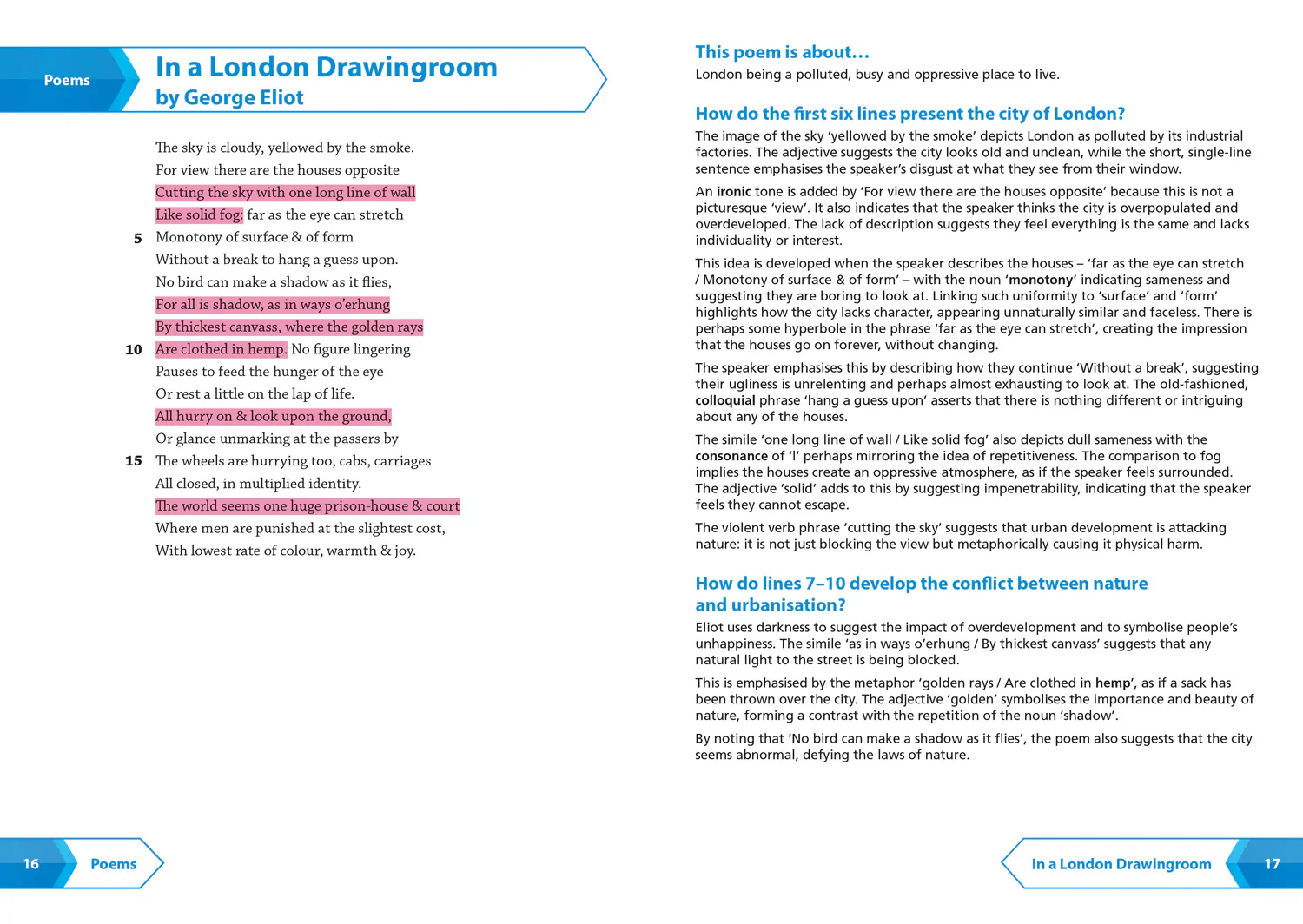 Collins GCSE Grade 9-1 SNAP Revision - Worlds and Lives Poetry Cluster AQA GCSE 9-1 English Literature Revision Guide: Ideal for the 2026 and 2027 exams - Image 3