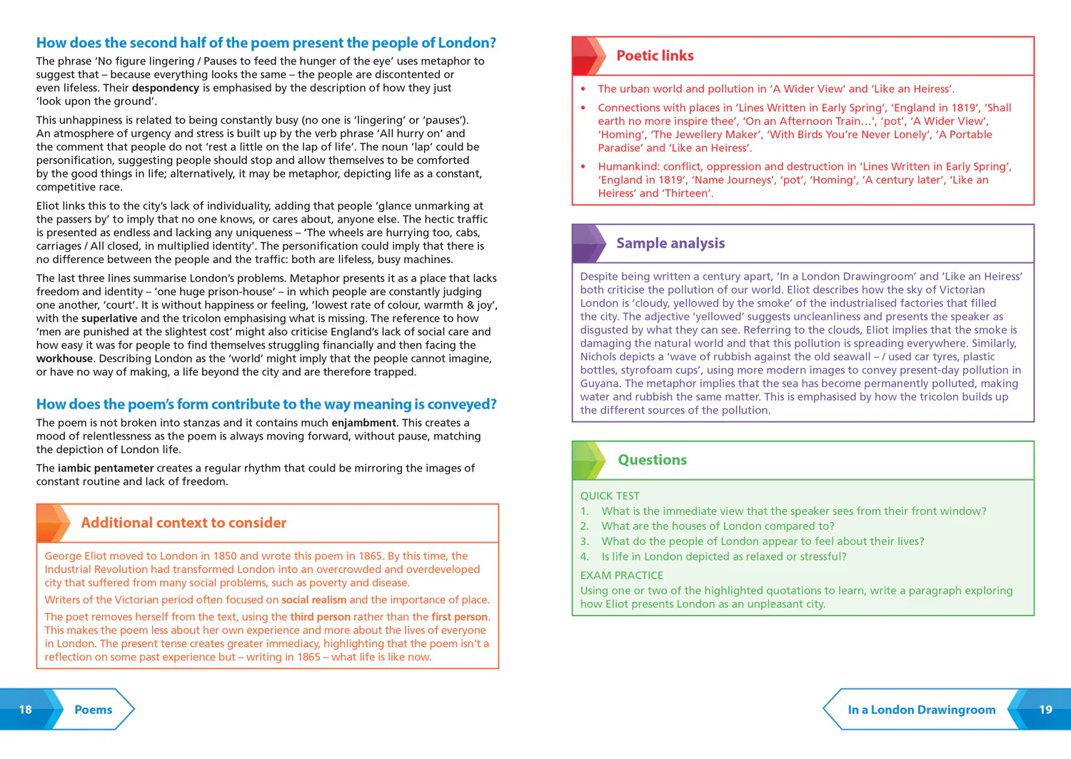 Collins GCSE Grade 9-1 SNAP Revision - Worlds and Lives Poetry Cluster AQA GCSE 9-1 English Literature Revision Guide: Ideal for the 2026 and 2027 exams - Image 4