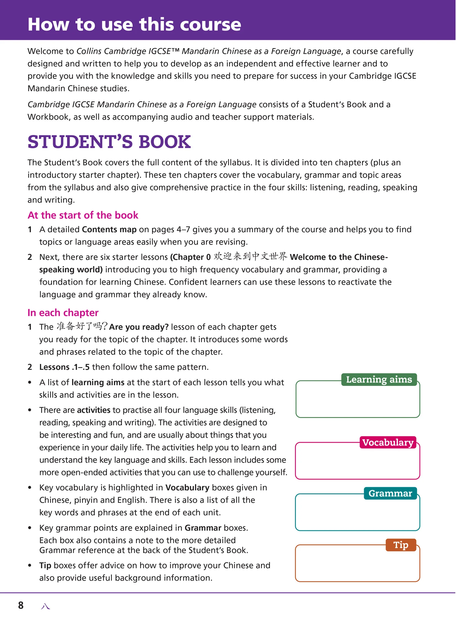 Collins Cambridge IGCSE™ - Cambridge IGCSE™ Mandarin Chinese as a Foreign Language Student’s Book - Image 4