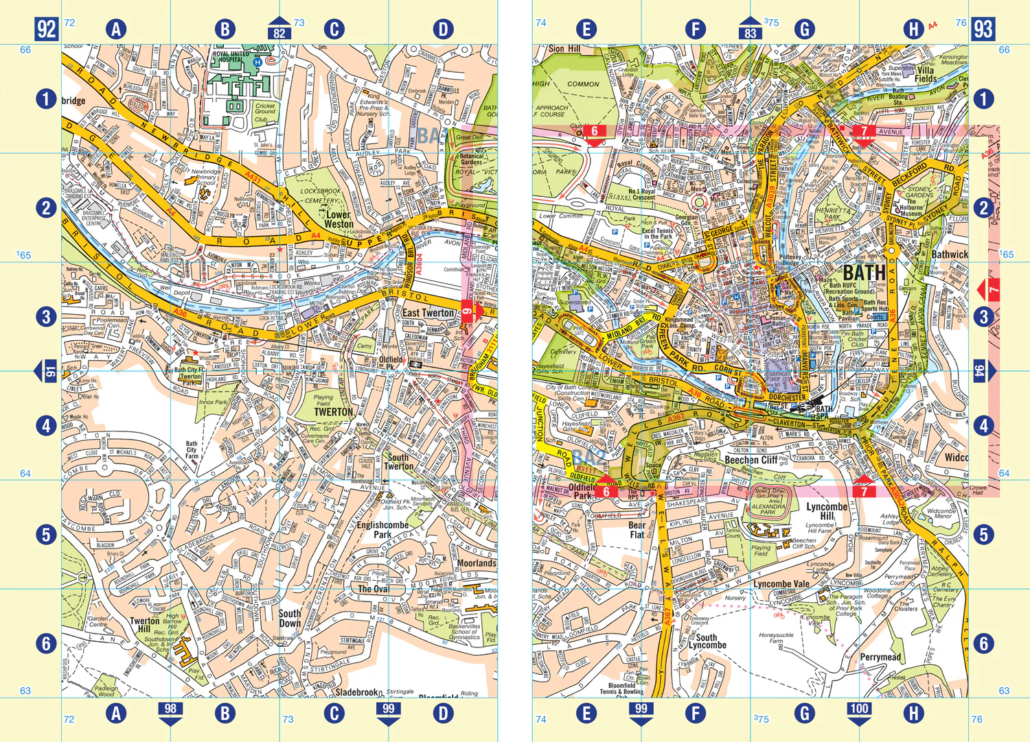 Bristol and Bath A-Z Street Atlas: Accurate street map for easy navigation (A5) (Eighth edition) - Image 4