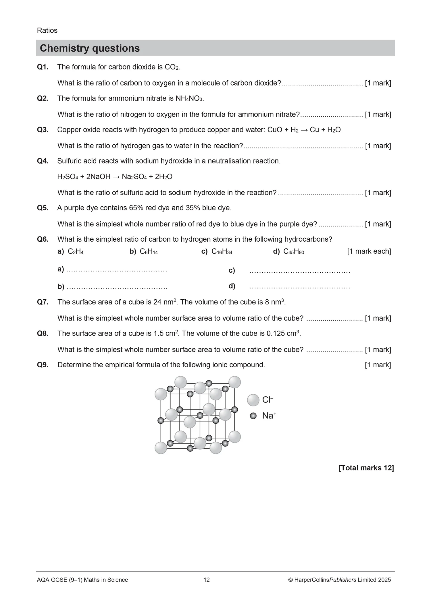 AQA GCSE Science 9-1 Maths in Science Practice Pack - Image 5
