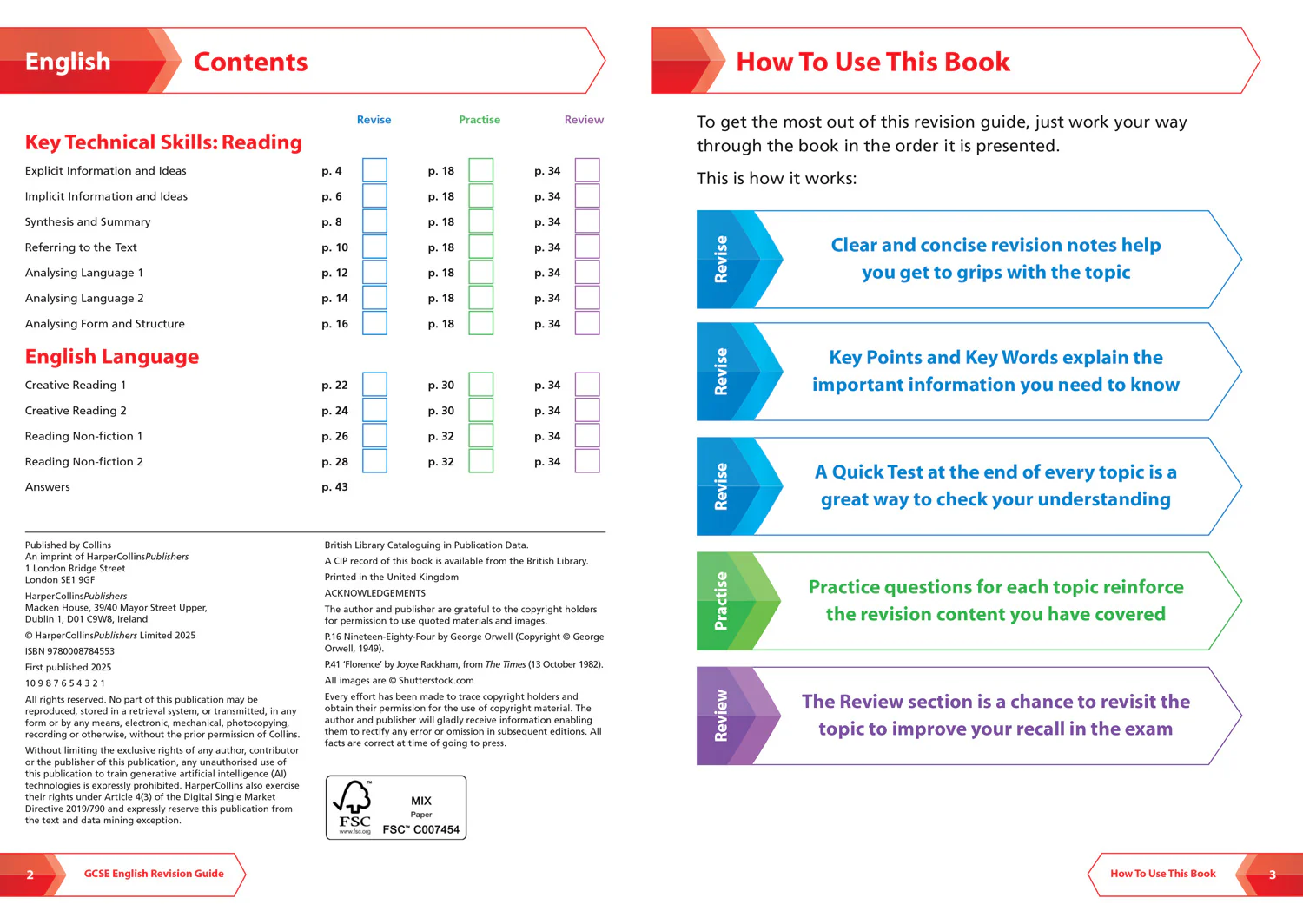 Collins GCSE Grade 9-1 SNAP Revision - AQA GCSE 9-1 English Language Reading (Papers 1 & 2) Revision Guide: Ideal for the 2026 and 2027 exams (Second edition) - Image 2