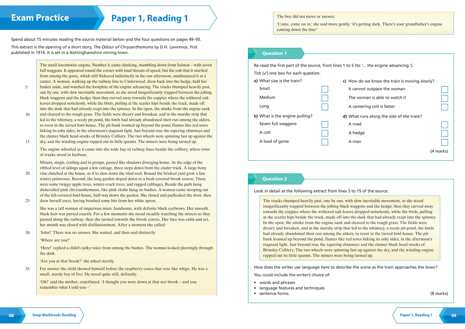Collins GCSE Grade 9-1 SNAP Revision - AQA GCSE 9-1 English Language Reading (Papers 1 & 2) Workbook: Ideal for the 2026 and 2027 exams (Second edition) - Image 5