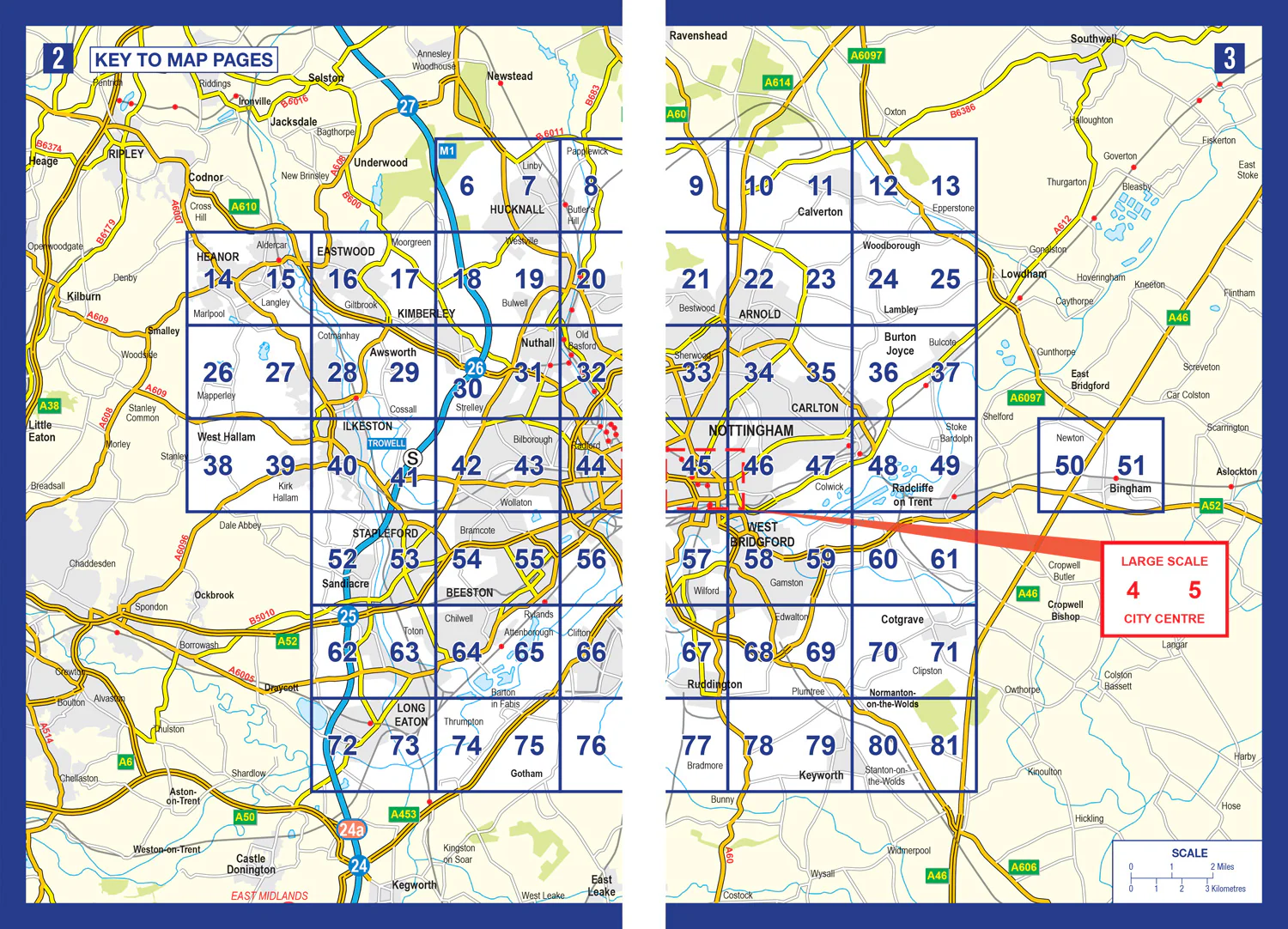 Nottingham A-Z Street Atlas: Navigate your way around Nottingham with ease using trusted mapping (A5) (Tenth edition) - Image 2
