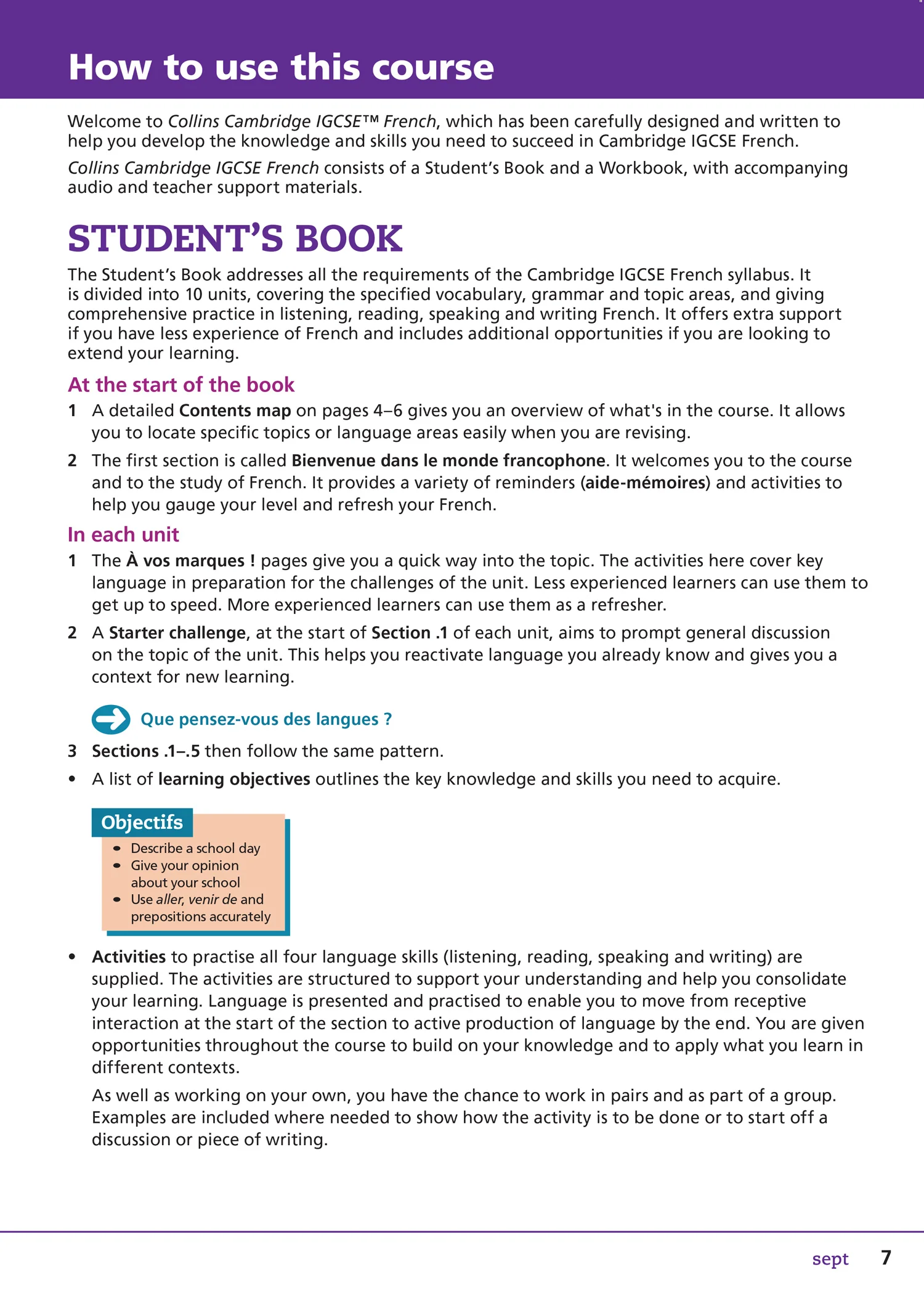 Collins Cambridge IGCSE™ - Cambridge IGCSE™ French Student's Book: (Second edition) - Image 3