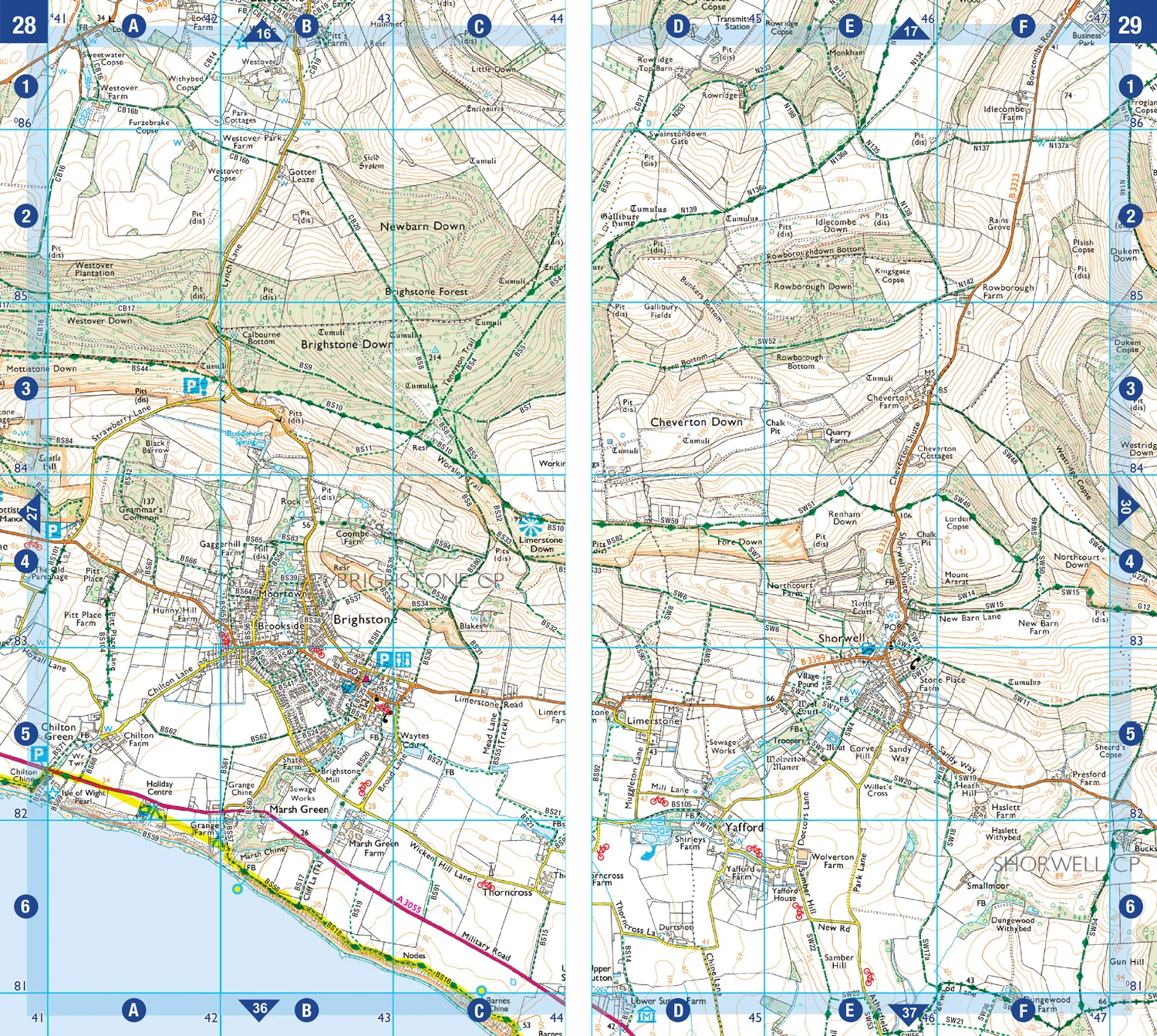 A -Z Adventure Series - Isle of Wight A-Z Adventure Atlas: with Ordnance Survey Mapping (Second edition) - Image 4