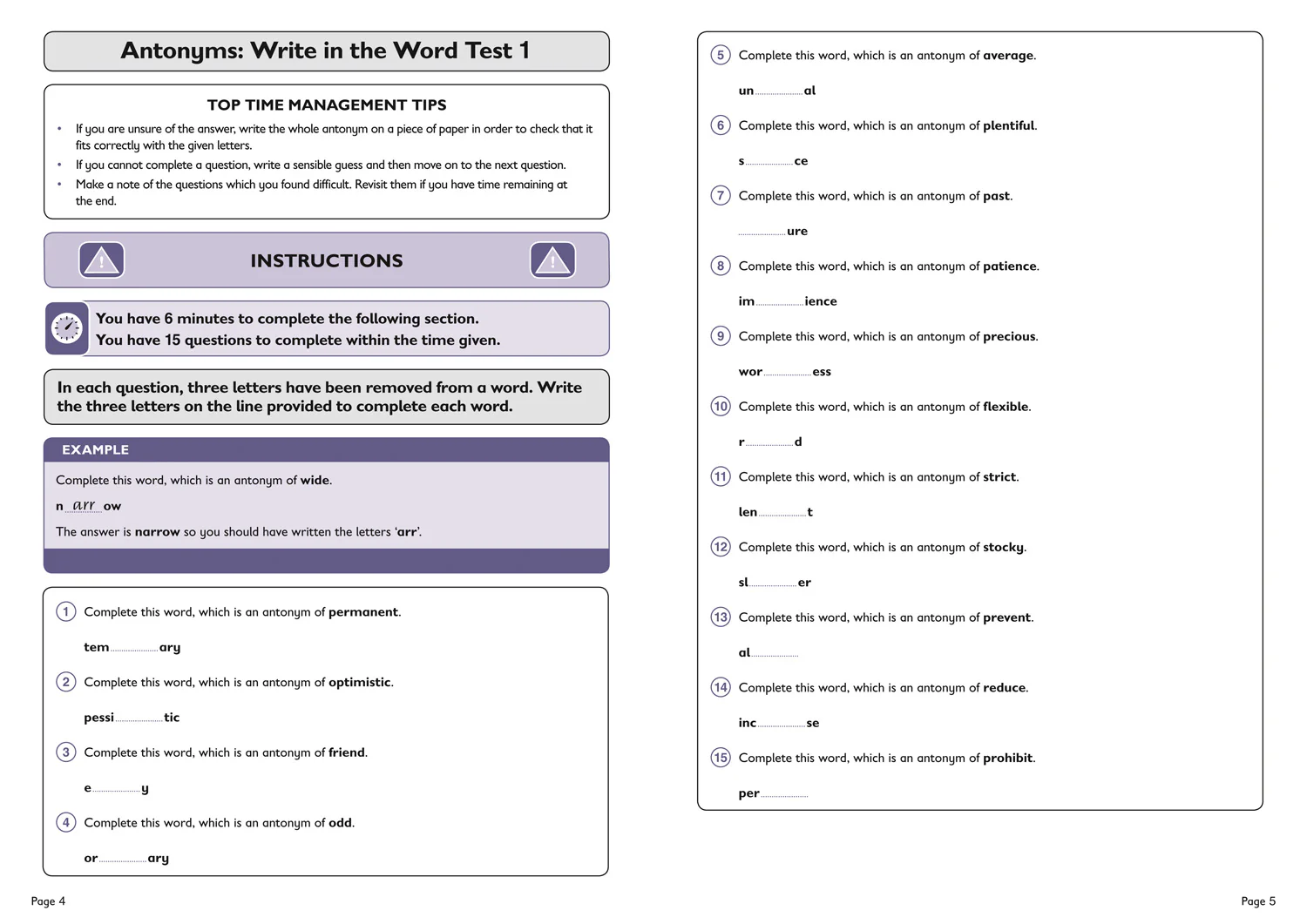 Collins 11+ Practice - 11+ Verbal Reasoning Vocabulary Practice Workbook: For the 2026 CEM Tests - Image 3