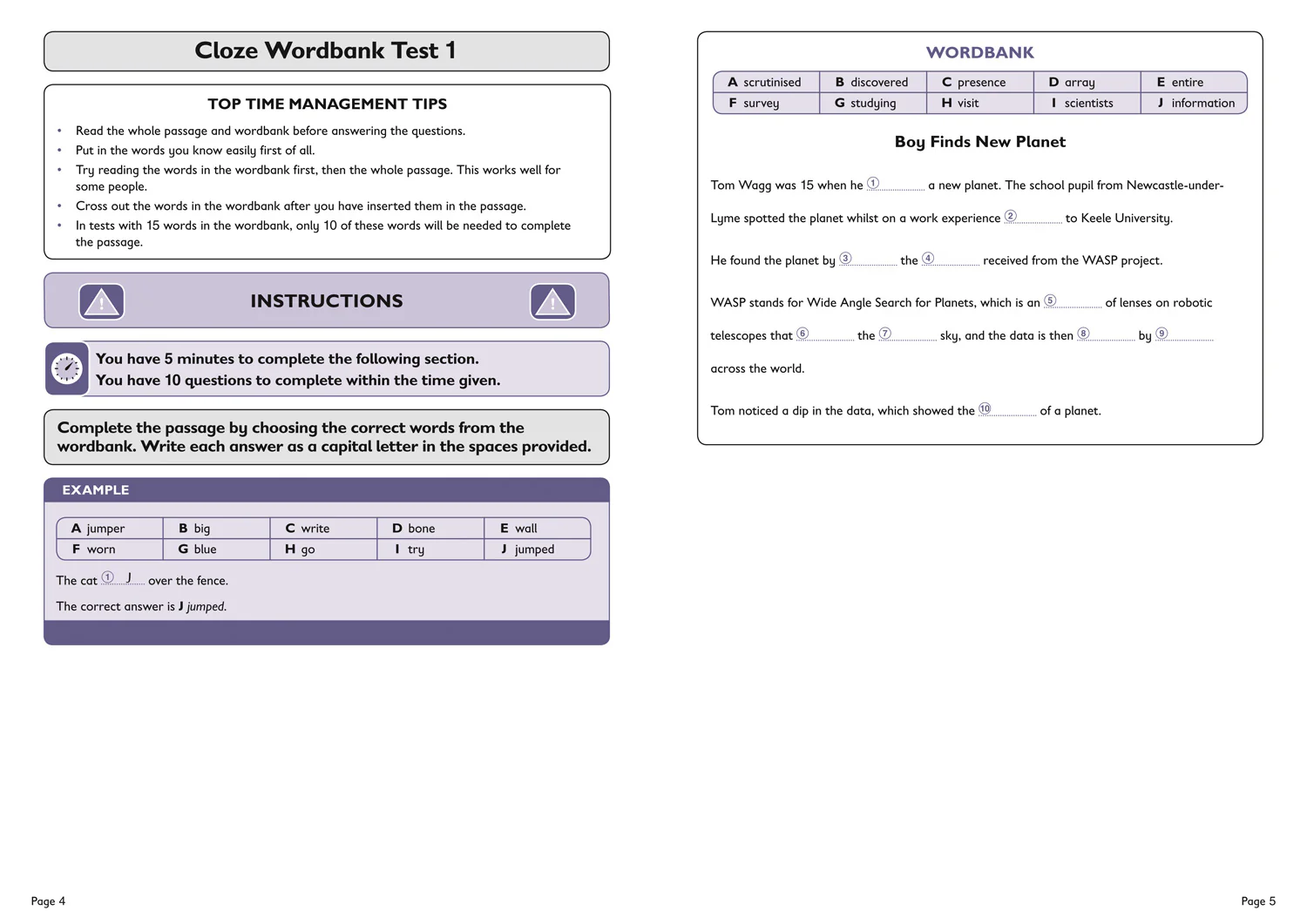 Collins 11+ Practice - 11+ Verbal Reasoning Cloze Practice Workbook: For the 2026 CEM Tests - Image 3