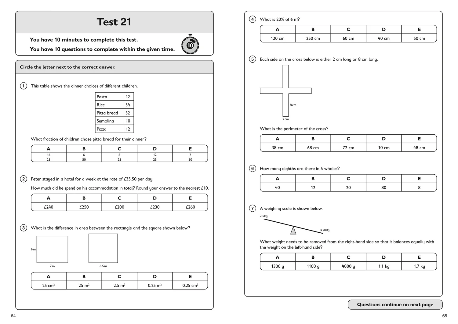 Collins 11+ Practice - 11+ Maths Quick Practice Tests Age 9-10 (Year 5): For the 2026 GL Assessment Tests - Image 5