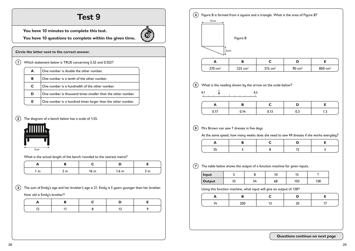 Collins 11+ Practice - 11+ Maths Quick Practice Tests Age 10-11 (Year 6) Set A: For the 2026 GL Assessment Tests - Image 4