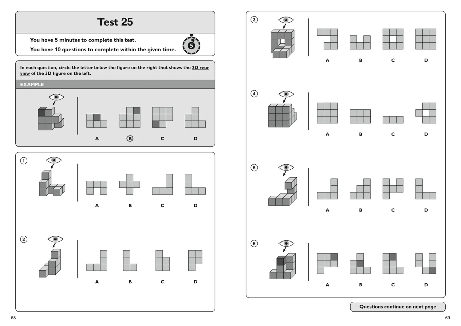 Collins 11+ Practice - 11+ Spatial Reasoning Quick Practice Tests Age 9-10 (Year 5): For the 2026 CEM Tests - Image 4